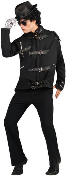 MICHAEL JACKSON DELUXE BAD BLACK BUCKLE JACKET