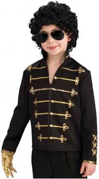 MICHAEL JACKSON PRINTED BLACK MILITARY JACKET