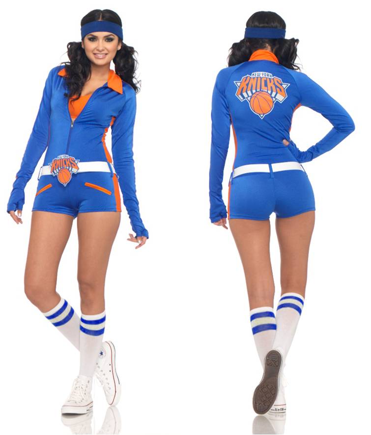 NEW YORK KNICKERBOCKERS LOGO DANCER ROMPER COSTUME