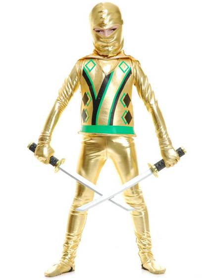 GOLDEN NINJA COSTUME FOR BOYS