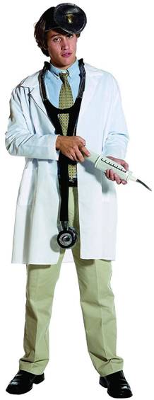 PLAIN LAB COAT COSTUME FOR MEN