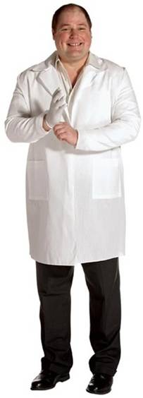 PLAIN LAB COAT COSTUME FOR MEN