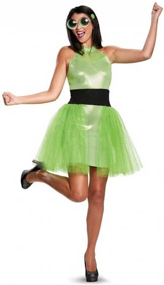 POWERPUFF GIRLS SASSY BUTTERCUP COSTUME FOR WOMEN