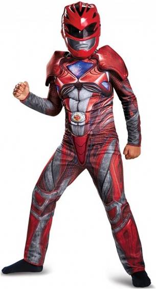 POWER RANGERS MOVIE RED RANGER COSTUME FOR BOYS