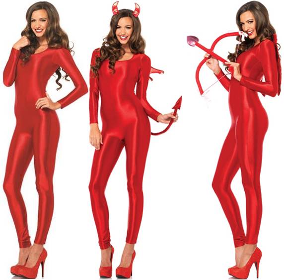 RED STARTER SPANDEX CATSUIT