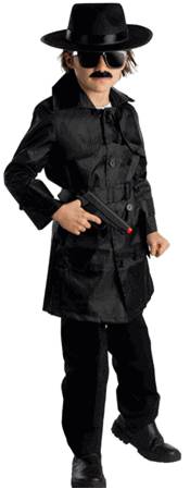 SECRET SPY AGENT COSTUME FOR KIDS BOYS OR GIRLS