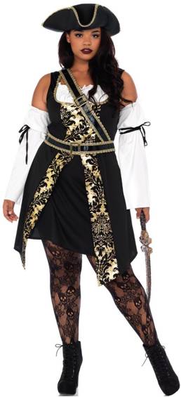 BLACK SEA BUCCANEER PIRATE COSTUME FOR PLUS WOMEN