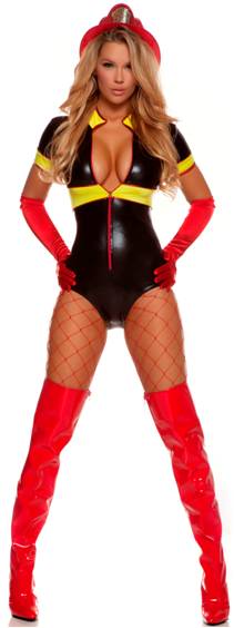 SEXY HOT SPOT FIREFIGHTER COSTUME FOR WOMEN