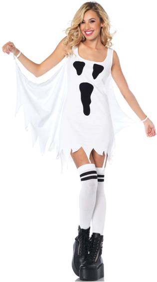 SEXY JERSEY GHOST DRESS COSTUME FOR WOMEN