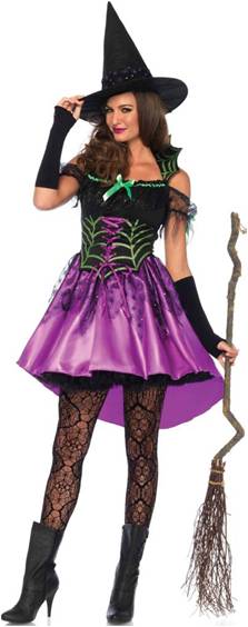 SEXY SPIDERWEB WITCH COSTUME FOR WOMEN