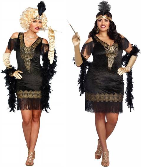 SEXY SWANKY FLAPPER COSTUME FOR WOMEN