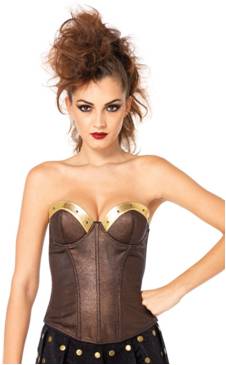 SEXY WARRIOR BUSTIER COSTUME ACCESSORY FOR WOMEN