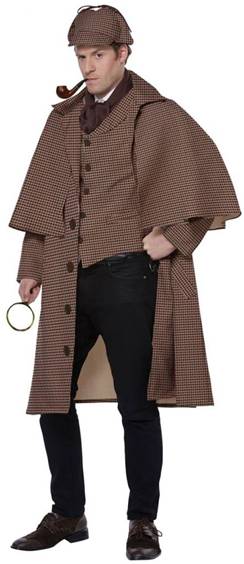 DETECTIVE SHERLOCK HOLMES COSTUME FOR MEN