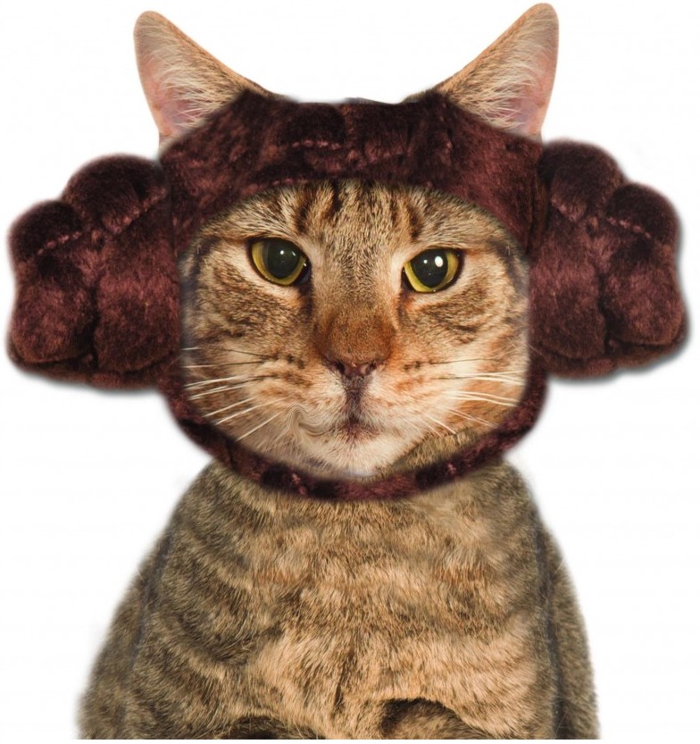 PRINCESS LEIA COSTUME HEADPIECE FOR CATS