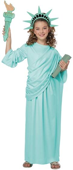 4th OF JULY STATUE OF LIBERTY COSTUME FOR GIRLS