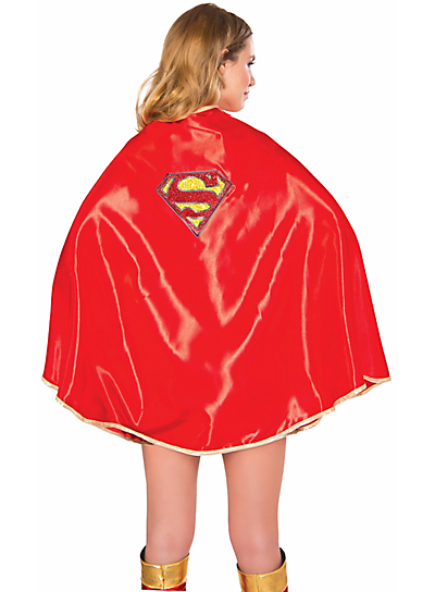 DELUXE SUPERGIRL COSTUME CAPE FOR WOMEN