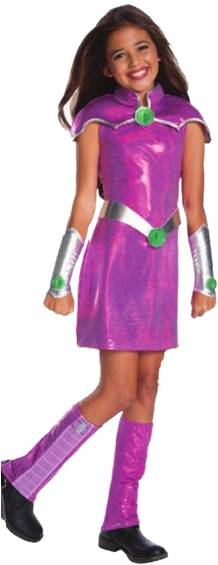 *TEEN TITANS DELUXE STARFIRE COSTUME FOR GIRLS