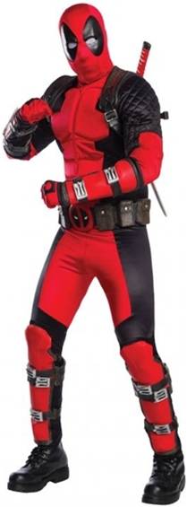 THEATRICAL QUALITY DEADPOOL COSTUME FOR MEN