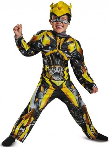 DELUXE MUSCLE BUMBLEBEE COSTUME FOR TODDLER BOYS