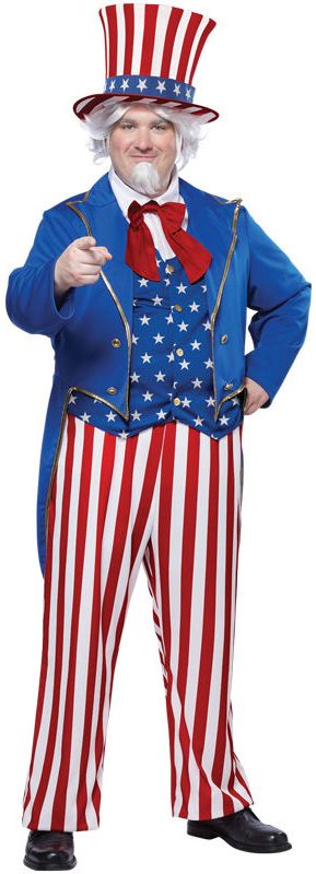 UNCLE SAM PLUS SIZE COSTUME FOR MEN