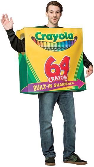 CRAYOLA CRAYON BOX COSTUME FOR ADULTS
