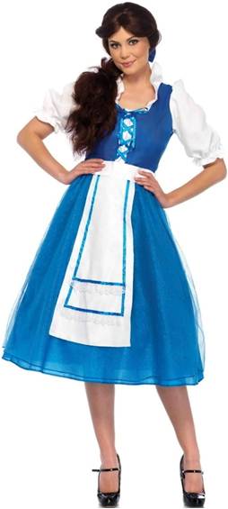 VILLAGE BEAUTY PRINCESS BELLE COSTUME FOR WOMEN