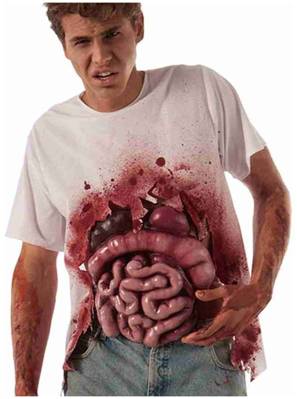 SPILL YOUR GUTS ZOMBIE COSTUME FOR ADULTS