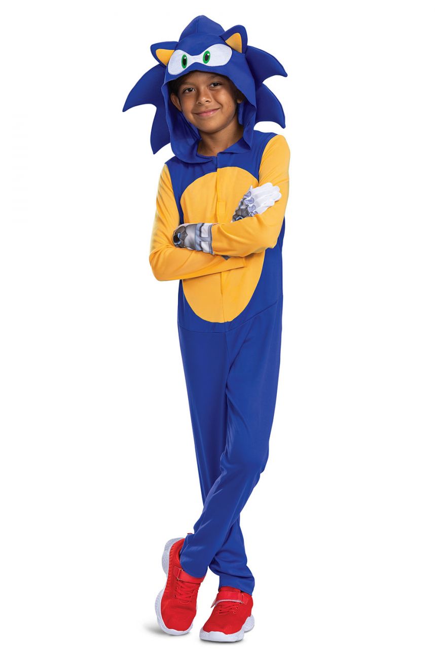 Unisex Size Medium (8-10) Sonic Deluxe Halloween Child Costume Sonic Prime,  Disguise 